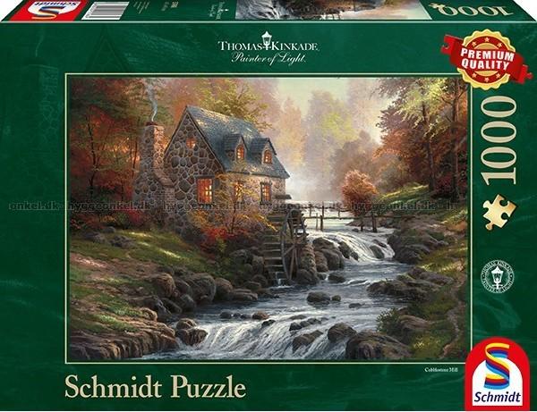 Thomas Kinkade Cobblestone Mill 1000 Piece Ceaco Puzzle made