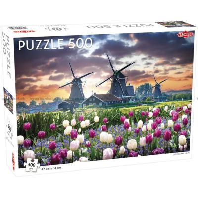 Den gamle møllen og tulipanene, 500 brikker