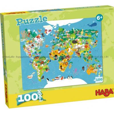 Kart over verden, 100 brikker
