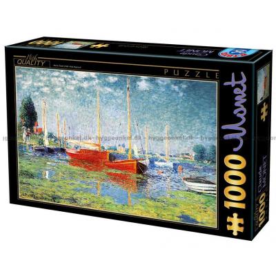 Monet: Røde båter ved Argenteuil, 1000 brikker
