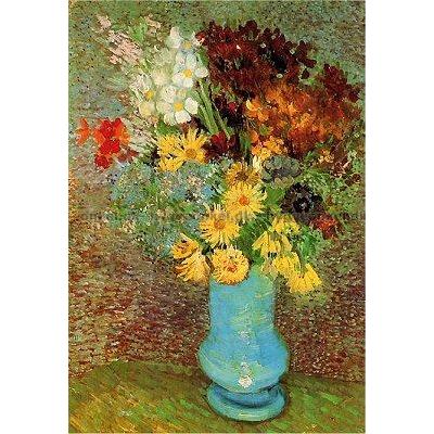 Van Gogh: Blomster i en blå vase, 1000 brikker