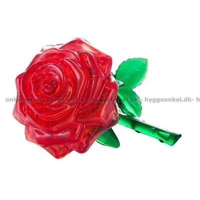 3D: Rød rose, 44 brikker