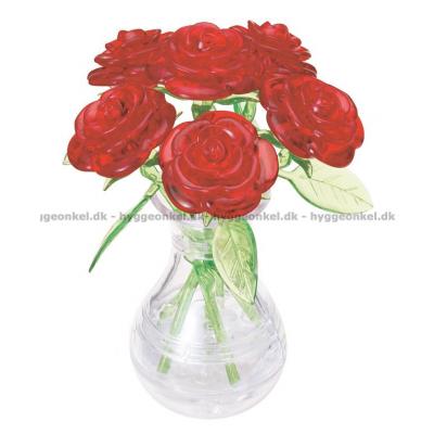 3D: Bukett med røde roser, 47 brikker