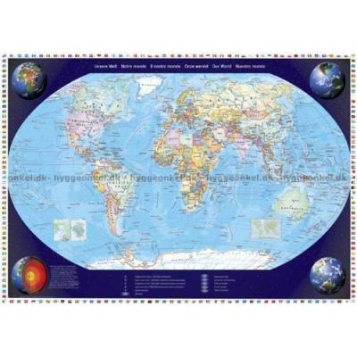 Verdenskart - geografisk, 2000 brikker