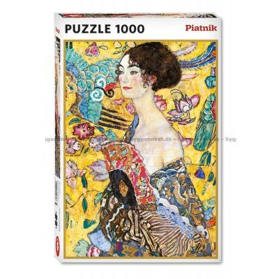 Klimt: Kvinne med vifte - Kunst, 1000 brikker