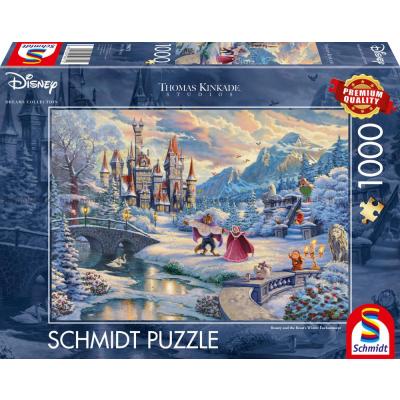 Disney: Kinkade - Skjønnheten og udyret - vinter, 1000 brikker