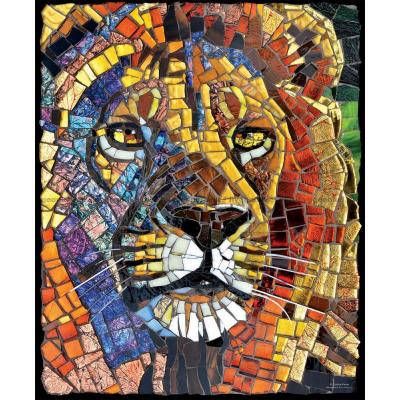 Fisher: Glassmosaikk - Løve, 1000 brikker