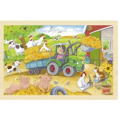 Traktor - Rammepuslespill, 24 brikker