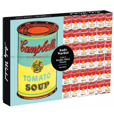 Warhol: Suppebokser - Dobbelsidet, 500 brikker