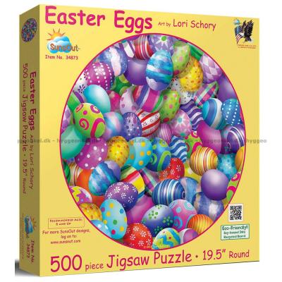 Schory: Påske - Rundt puslespill, 500 brikker
