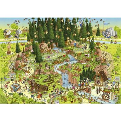 Bilde av Degano: Funky Zoo - Lysning i skogen, 1000 brikker