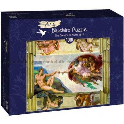 Michelangelo: Adams skapelse - Kunst, 1000 brikker