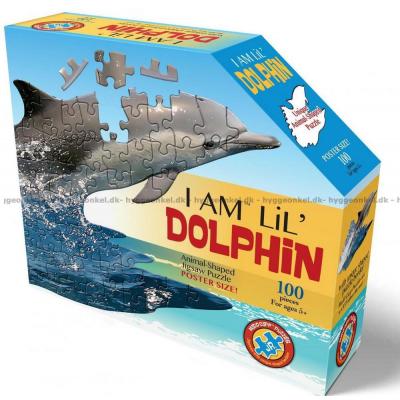 Jeg er: Delfin - Formet motiv, 100 brikker