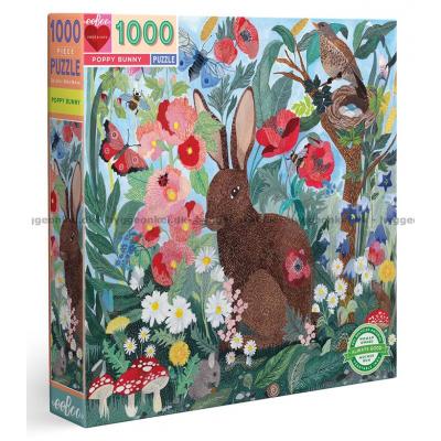 Kanin blant valmuer, 1000 brikker