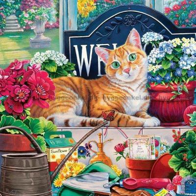 Newland: Katt blant blomster, 1000 brikker