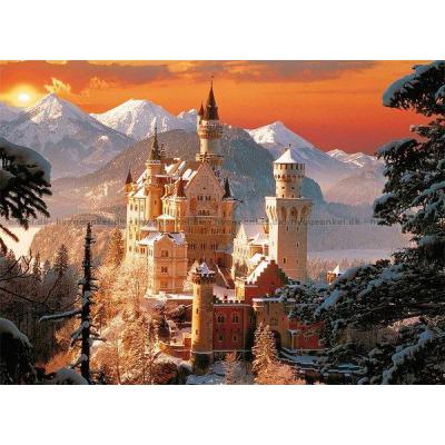 Bilde av Neuschwanstein slott om vinteren, 3000 brikker