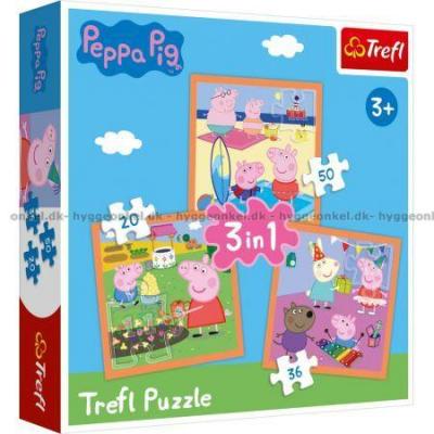 Peppa Gris, 3-i-1, 20 brikker