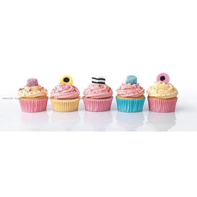 Cupcakes med lakriskonfekt - Panorama, 1000 brikker