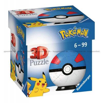 3D: Pokemon Pokeballs - Superball, 54 brikker