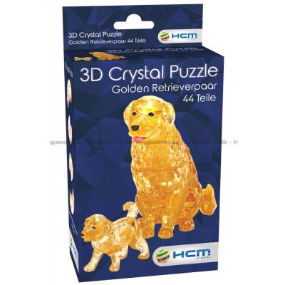 3D: Golden Retriever - Familien, 44 brikker