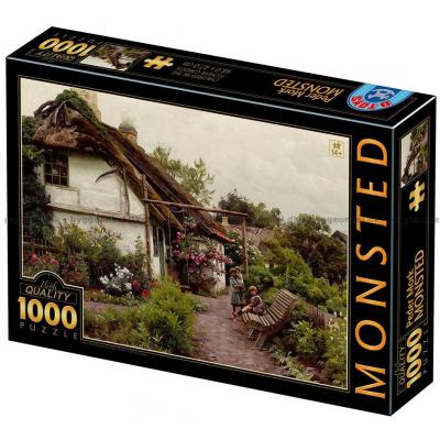 Mønsted: Lekende barn i hagen, 1000 brikker