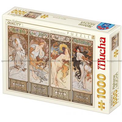 Mucha: Årstidene, 1000 brikker