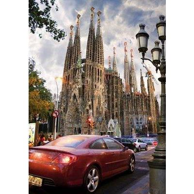 Barcelona: La Sagrada Familia - Red car, 1000 brikker