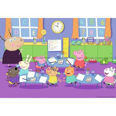 Bilde av Peppa Gris: Skolen, 2x24 brikker