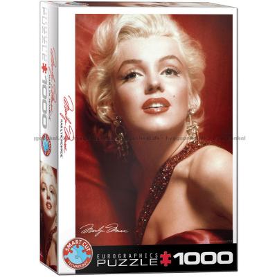 Marilyn Monroe: Rødt portrett, 1000 brikker