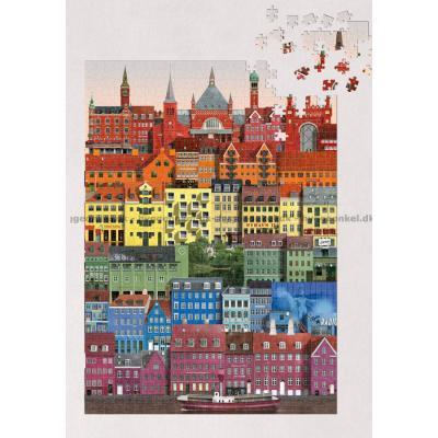 Bilde av Schwartz: København - Regnbue, 1000 brikker
