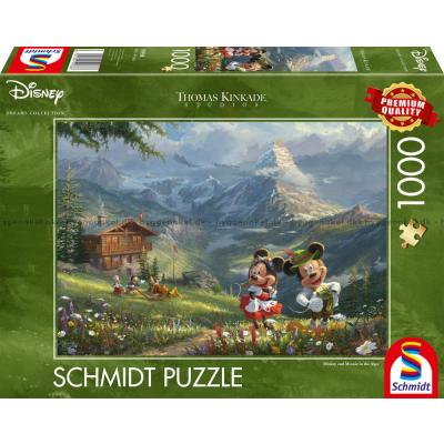 Disney: Kinkade - Mikke & Minni i Alpene, 1000 brikker