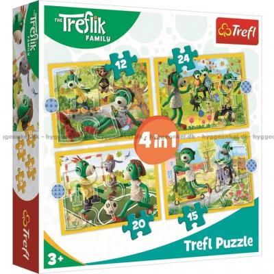 Treflik, 4-i-1, 12 brikker