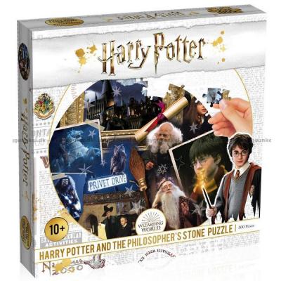 Harry Potter og de vises stein - Rundt puslespill, 500 brikker