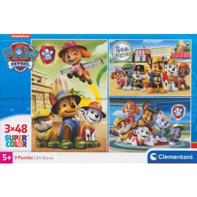 Paw Patrol: Samlet, 3x48 brikker