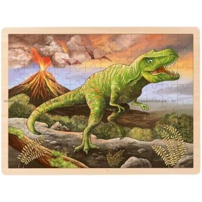 Dinosaurer: T-Rex - Rammepuslespill, 96 brikker