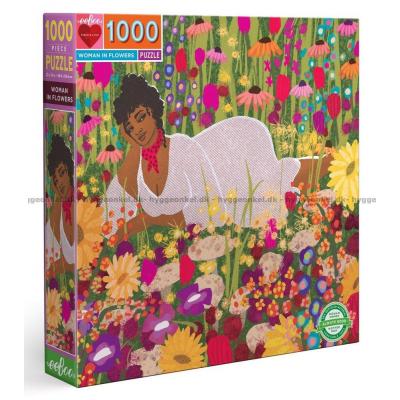 Kvinnen blant blomster, 1000 brikker