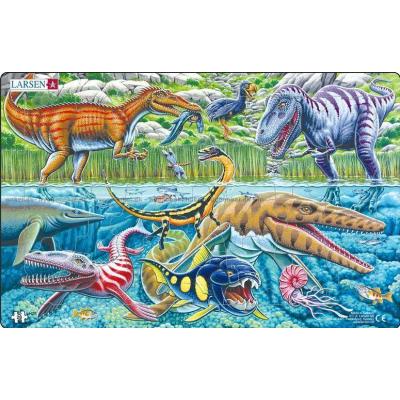 Dinosaurer: Ved vannet - Rammepuslespill, 28 brikker