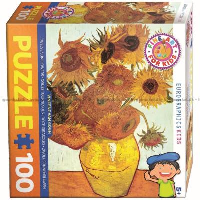 Van Gogh: 12 solsikker, 100 brikker