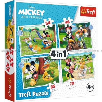 Disney: Mikke Mus, 4-i-1, 35 brikker