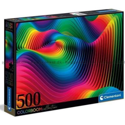 Fargegradiant: Bølger, 500 brikker
