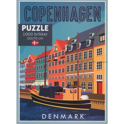 Danmark: Nyhavn i København, 1000 brikker