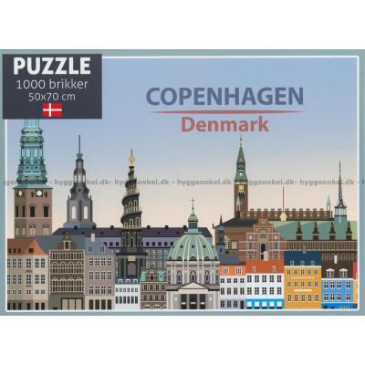 Danmark: Köpenhamn med tårne, 1000 brikker