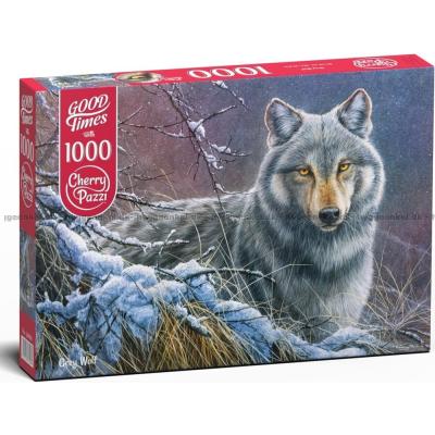 Gråulven i snøen, 1000 brikker