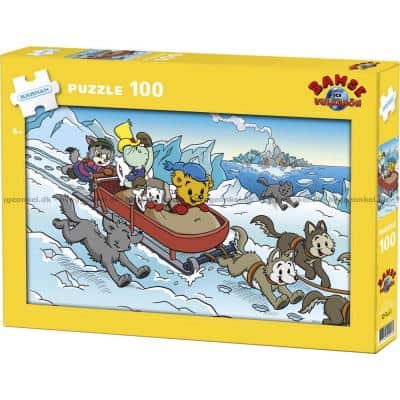 Bamse i snøen, 100 brikker