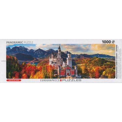 Neuschwanstein: Høst - Panorama, 1000 brikker