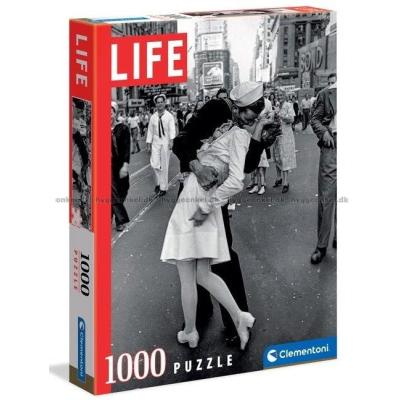 LIFE: Kysset - Svart-hvitt, 1000 brikker