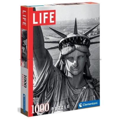 LIFE: Frihetsgudinnen - Svart-hvitt, 1000 brikker