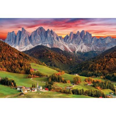 Bilde av Italia: St. Magdalena-kirken, Dolomittene, 2000 brikker