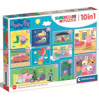 Peppa Gris, 10-i-1, 18 brikker