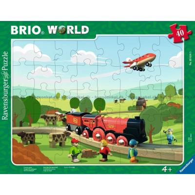 Brio: Toget - Rammepuslespill, 40 brikker